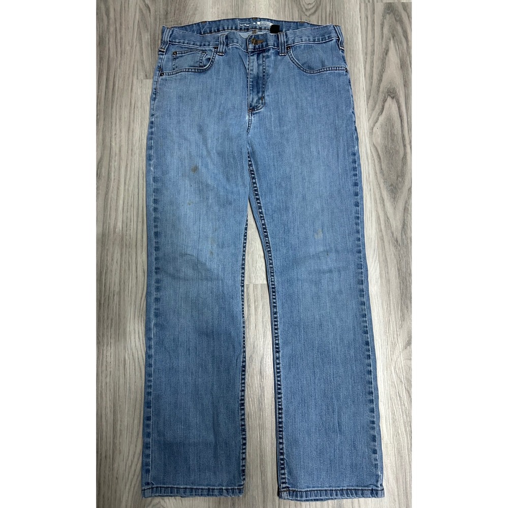 Carhartt Relaxed Rugged‎ Flex Mens Jeans 34x30 Medium Wash Blue Denim Workwear